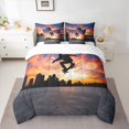 thumbnail image 2 of jejeloiu Teens Skateboard Gaming 7pcs Bedding Comforter Set,Gamer Queen Bedding Sets For Boys Reversible, 2 of 8