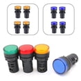 thumbnail image 4 of 4Pcs 22Mm Panel Hole Mount Led Light 28Mm Pilot Indicator Signal 220V Ac 4Pcs, 4 of 5