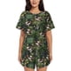 thumbnail image 1 of Fotbe Mallard Ducks And Water Conjunto de Pijama Estampado para Mujer, 2 Piezas, Ropa de Dormir con Camiseta de Manga Corta y Shorts Suaves-Large, 1 of 6