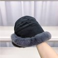 thumbnail image 2 of CoCopeaunts Bucket Hat for Women Plus Thickened Fisherman Cap Women Winter Plush Warm Brim Solid Color Ladies Ponytail Basin Hats, 2 of 8