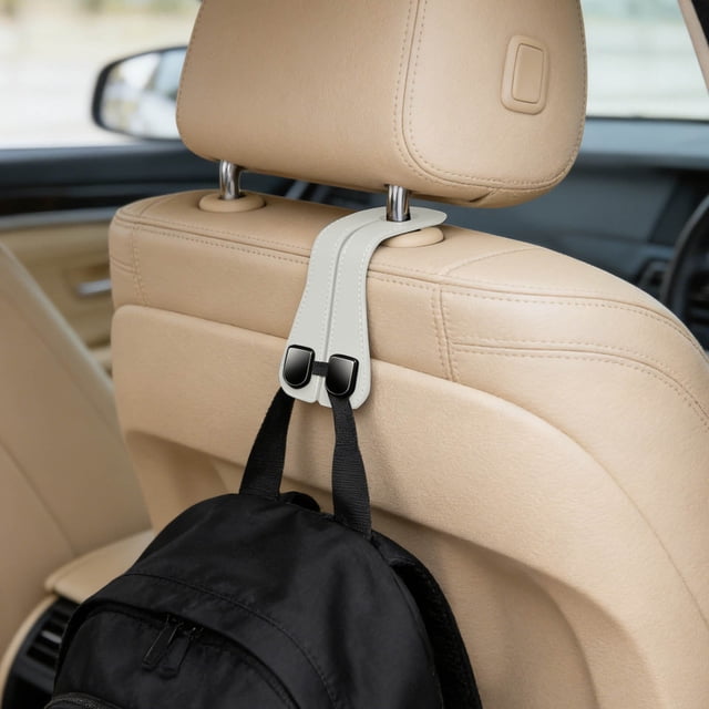 BotaniNest Back Seat Hanger Organizer For Rear Headrest Sturdy Universal Vehicle Storage Hook