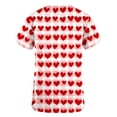 thumbnail image 5 of TaTaai Women's Valentine's Day V Neck Casual Top, Abstract Heart Print Short Sleeve Blouse with Pockets, Lightweight Holiday Gift Shirt for February Romance Gift, 5 of 5