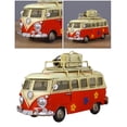 thumbnail image 4 of Caja de ahorro de modelo de coche de camping clásico, colección de autobús de autobús vintage, juguete para aficionados a los coches de rojo Sunnimix Modelos de furgonetas camper coleccionables, 4 of 8
