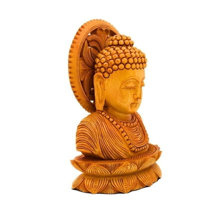 Handcrafted Wooden Buddha Statue - Meditation and Home Décor