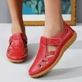 thumbnail image 2 of Mepaouo Women's Slip on Shoes Casual Walking Flats Arch Support Orthopedic Summer Loafers Red 7.5, 2 of 8
