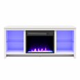 thumbnail image 2 of Ameriwood Home LED Fireplace 55" TV Stand with Crystal Insert, High Gloss White, 2 of 14