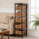 thumbnail image 1 of QinaQin Cómoda decorativa de 5 cajones, con estructura metálica y cajones de madera maciza, ideal para cocina, recámara o sala, 1 of 8