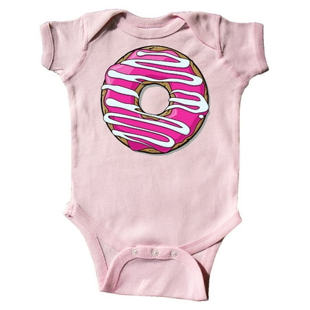 

Inktastic Donut Pink Frosting White Icing Gift Baby Boy or Baby Girl Bodysuit