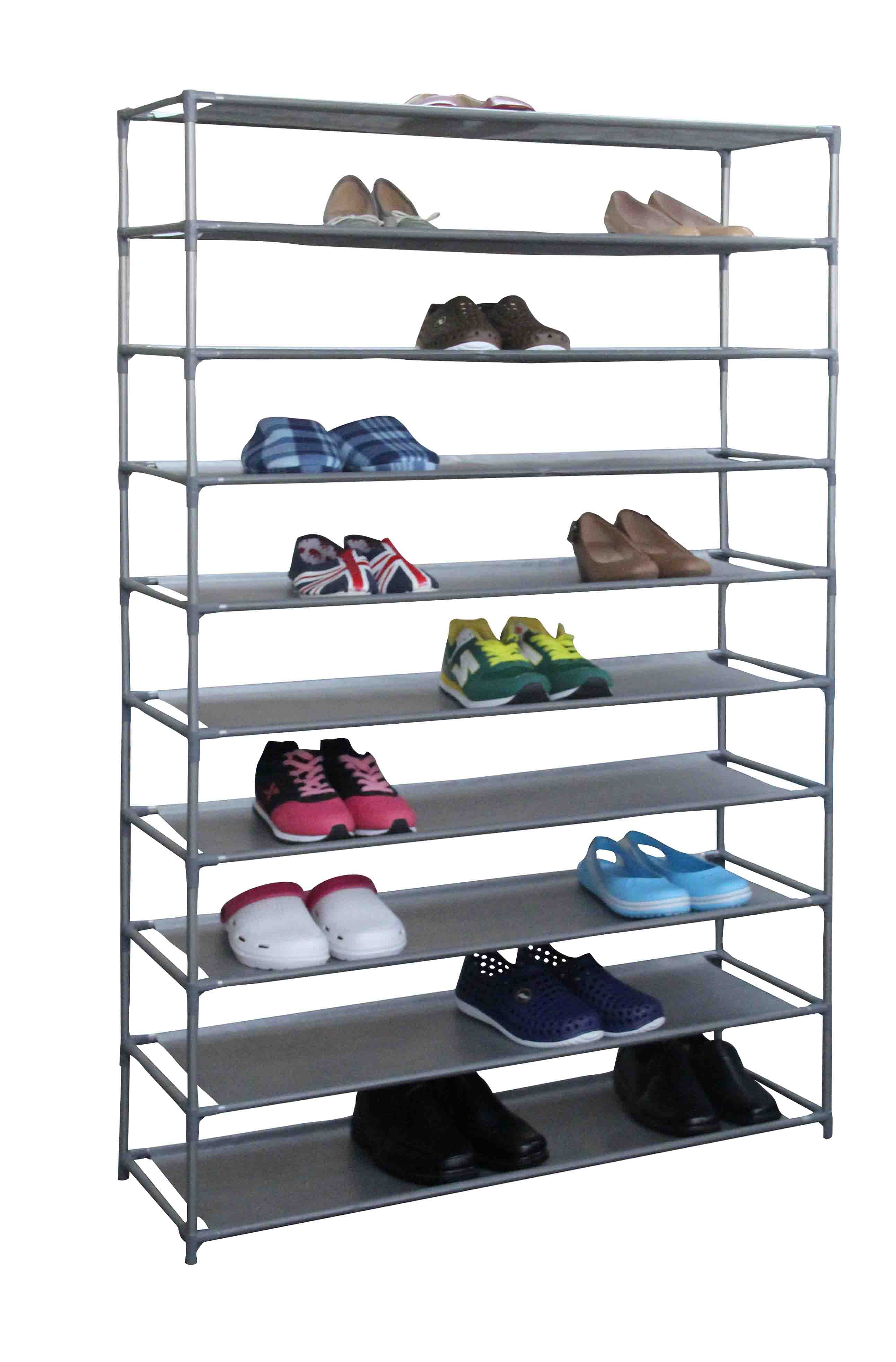 3 tier stackable bamboo shoe rack on Home Basics 50 Pair Non Woven Shoe Shelf Walmart Com Walmart Com