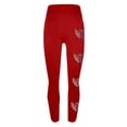 thumbnail image 4 of Feancey Lightning Sales of Today Valentines Day Womens Workout Leggings with High Waist Tummy Control Yoga Pants Novelty Heart Print Tummy Control Tights Sportswear Red M, 4 of 7