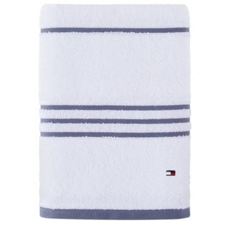 Hilfiger WHITE/GRAY Stripe Bath Towel Bedding, US 30*54 -