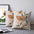 thumbnail image 2 of Middle Century Boho Pillow Covers 26x26 Set of 2, Bohemian Abstract Modern Beige Leaves Throw Pillow Covers Decorative Couch Cushion Cover, Microfiber Soft Pillowcases for Bedroom Living Room Sofa, 2 of 9