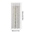 thumbnail image 2 of Floral Lace Sheer Tie Up Curtain 31.5W x 62.99L Inch Adjustable Rod Pocket Light Filtering Curtain for Kitchen Farmhouse, 2 of 6