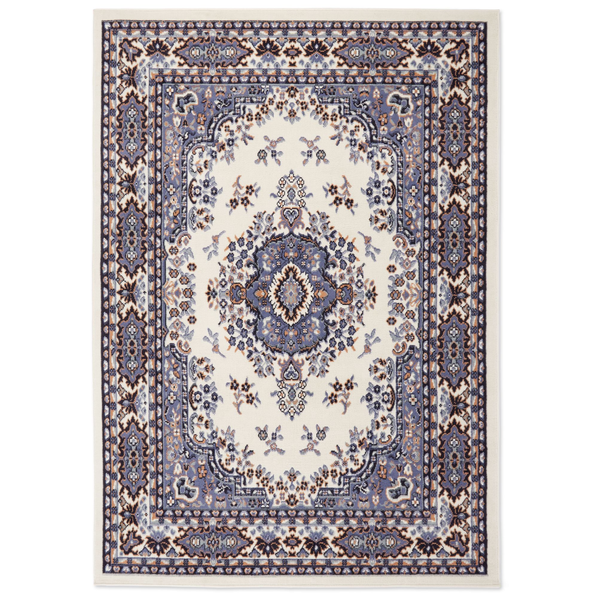 Home Dynamix Premium Sakarya Traditional Medallion Area Rug, Ivory/Blue, 5'2"x7'4"