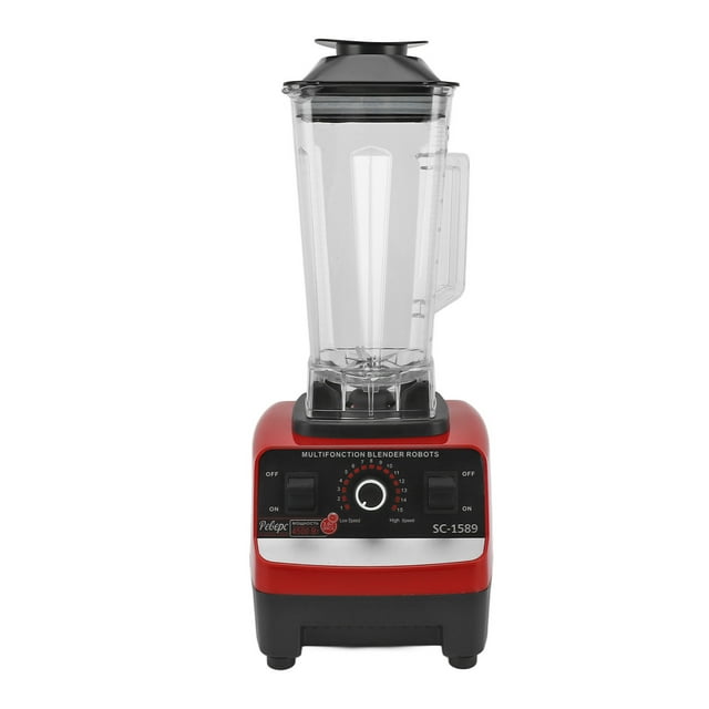 4500W Countertop Blender, Professional Food Processor, 1.8L 15 Speed Household Multi Function Food Processor with 6 Stainless Steel Blades for Meat Ice Fruit