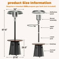 thumbnail image 2 of Pamapic 50,000 BTU Freestanding Outdoor Patio Heater with 27.6" Storage Tabletop and Adjustable Thermostat for Garden, Backyard, 2 of 9