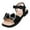 Black, variant on UngA Toddler Girl Dress Shoes Girls Platform Wedge Open Toe Sandals with Buckle Ankle Strap for Little Kid/Big Kid Princess Shoes(Beige,Size 10.5)