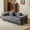 Dark Gray, variant on Convertible Floor Sofa Bed with Pillow Back Support & Armrest - Modular Loveseat, Chaise Lounge, Sleeper Bed, and Floor Mattress for Living Room, Guest Room, Bedroom, Light Gray Chenile Sofa Lounge