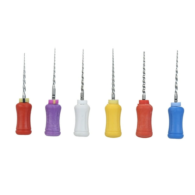 Graflsoa 6-Piece Dental NiTi Hand Files Set, Mixed Sizes SX-F3, 21mm, High-Efficiency Root Canal Shaping Tools, Flexible & Durable Nickel Titanium Design
