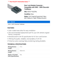 thumbnail image 2 of Door Lock Module Connector - Compatible with 2002 - 2009 Chevy Trailblazer 2003 2004 2005 2006 2007 2008, 2 of 2
