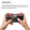 thumbnail image 5 of Unique Bargains Gaming Trigger Mobile Game Controller 1 Pair Double Side Fire Keys Shooter Sensitive Red, 5 of 5