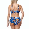 thumbnail image 2 of Traje de baño de 2 piezas para mujer, trajes de baño para mujer, traje de baño de dos piezas de talla grande para mujer con estampado floral y cintura alta., 2 of 3