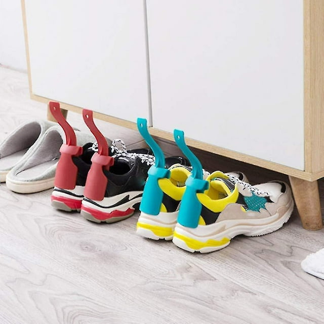 2pcs Lazy Shoe Helper Portable Shoe Lifting Helper Handled Plastic Shoehorn