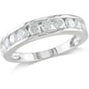 Miabella 1 Carat T.W. Diamond Semi-Eternity Ring in 10kt White Gold