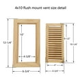 thumbnail image 3 of Homewell White Oak Wood Floor Register, Flush Mount with Damper, 4x10 inch, Unfinished, 3 of 7