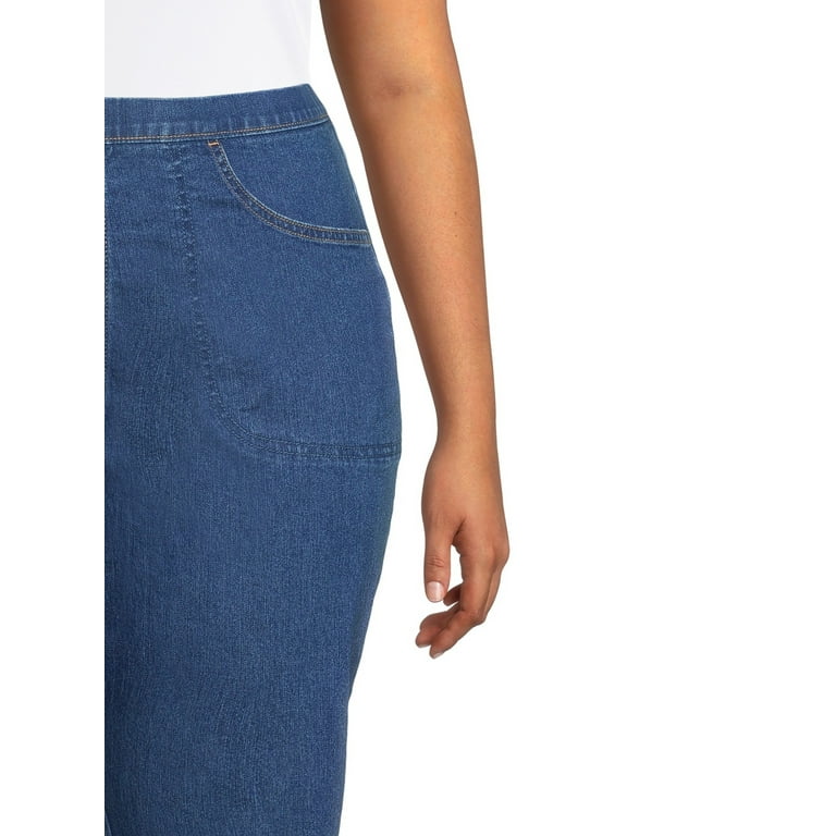 Just My Size Women's Plus Size Pull On 2 Pocket Stretch Capri 