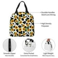 thumbnail image 3 of Rateoe Cute Cow Print Sunflower C Pattern Insulated Lunch Bag with Thick Aluminum Foil Lunch Tote Bag with Front Pocket for Men and Women, Ideal for Work, School, Picnics, and Travel, 3 of 5