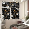 thumbnail image 6 of Coffee Theme Kitchen Curtain Valance and Tiers Set Small Window Treatment Valance Curtain Insulated Drapes with 2 Tiers Curtains for Kitchen Bathroom Living Room, 6 of 6