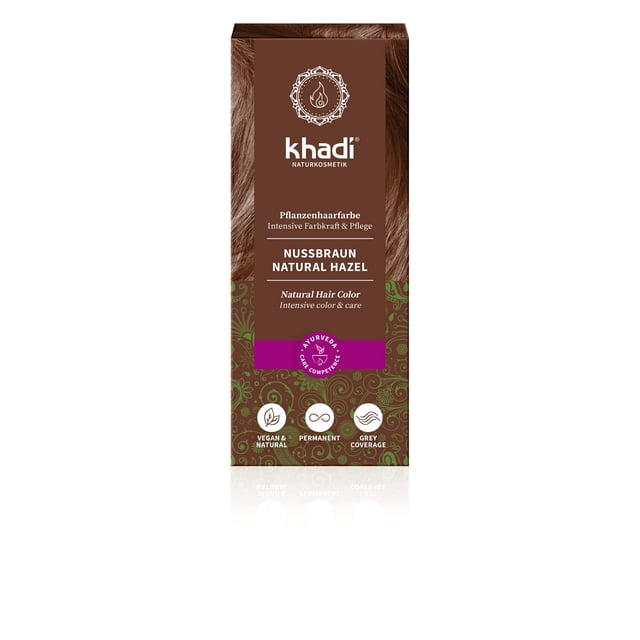 Tinte para el cabello khadi NATURAL HAZEL Natural a base de plantas, 100 ml