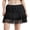 Black 02, variant on Women Lace Mini Skirt Low Rise Pleated Ruffle Half Slip Skirt Layered Flowy Short Skirt Streetwear