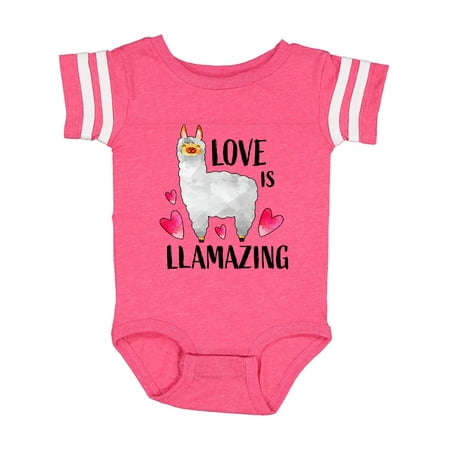 

Inktastic Valentine s Day Love is Llamazing with Cute Llama and Hearts Gift Baby Boy or Baby Girl Bodysuit