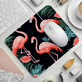 thumbnail image 2 of Flamingo Desk Pad Mousepad, Square 8.3x9.8 Inch Non-Slip Rubber Bottom Printed Desk Mat, Suitable for Office and Gaming, 2 of 6