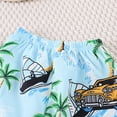 thumbnail image 6 of Weebloom Baby Boys Summer Clothes Set Tropical Print Short Sleeve Button Down Shirt Swim Shorts Casual Beach for Holiday Beach Outfit Set 0-4 Years, 6 of 9