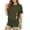 Army Green, variant on Women's Casual Summer Tops Short Sleeve Maternity Shirt Hidden Zippers Nursing Friendly Blouse