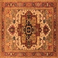 thumbnail image 1 of Ahgly Company Indoor Square Oriental Orange Industrial Area Rugs, 3' Square, 1 of 4