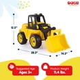 thumbnail image 4 of Dolu Excavator Super Loader Construction Toy Truck Vehicle, Kids Ages 3+, Yellow, 4 of 11