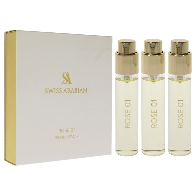 Swiss Arabian Rose 01, Arabian Perfume for Women, 3 Pc Refill Gift