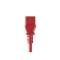 thumbnail image 4 of Monoprice Power Cable / Cord - 2 Feet - Red | 18AWG 3 Conductor PC Power Connector Socket 10A (NEMA 5-15P to IEC 60320 C13), 4 of 6