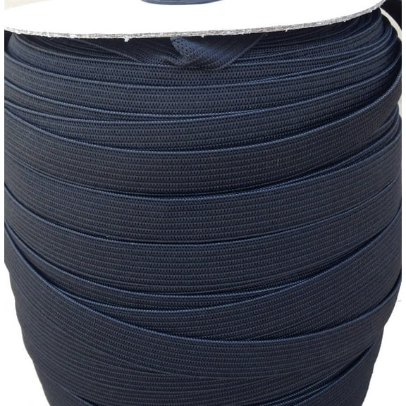 1 roll black Knitted stretch Elastic 1/2" for waistbands sleeves underwear skirt