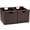Brown, variant on Olive Large Collapsible Linen Fabric Storage Baskets with Wooden Handles, Pack of 2