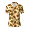 thumbnail image 2 of Daiia Autumn Sunflowers Pattern Men’s Polo Shirts,Solid Deck Shirt,Classic Fit, Breathable Cotton Polo for Casual and Sport Wear-3X-Large, 2 of 7