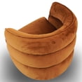 thumbnail image 2 of Swivel Chair In Luscious Burnt Orange Velvet - Creates A Luxurious Feel Chair, Combines Practicality And Style For Contemporary Homes, 2 of 5