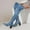 Blue, variant on Wavsuf Womens Dress Shoes Knee High Winter Black Boots Size 35