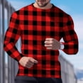 thumbnail image 3 of LIaqionyy Big and Tall Shirt for Men Christmas Crew Neck Fashions Tops Fall Basic Long Sleeve Outfits Clothes, 3 of 4