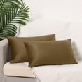 thumbnail image 2 of Unique Bargains Set of 4 Solid Velvet Pillowcases Modern Decorative Throw Pillow Covers Brown/Purple 12" x 20", 2 of 6