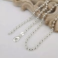 thumbnail image 6 of QQTDFG Wholesale 925 Sterling Solid silver 3MM Beads Chain Women Men Necklace 16-24inch-22inches, 6 of 8